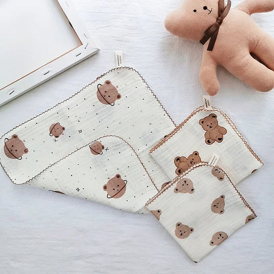 SERVIETTE POUR BEBE - CottonBabyTowel™ - Ours - Maboutiquebb